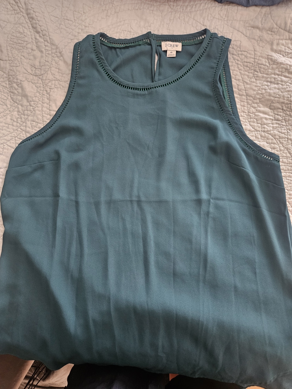 J.Crew Teal Sleeveless Blouse